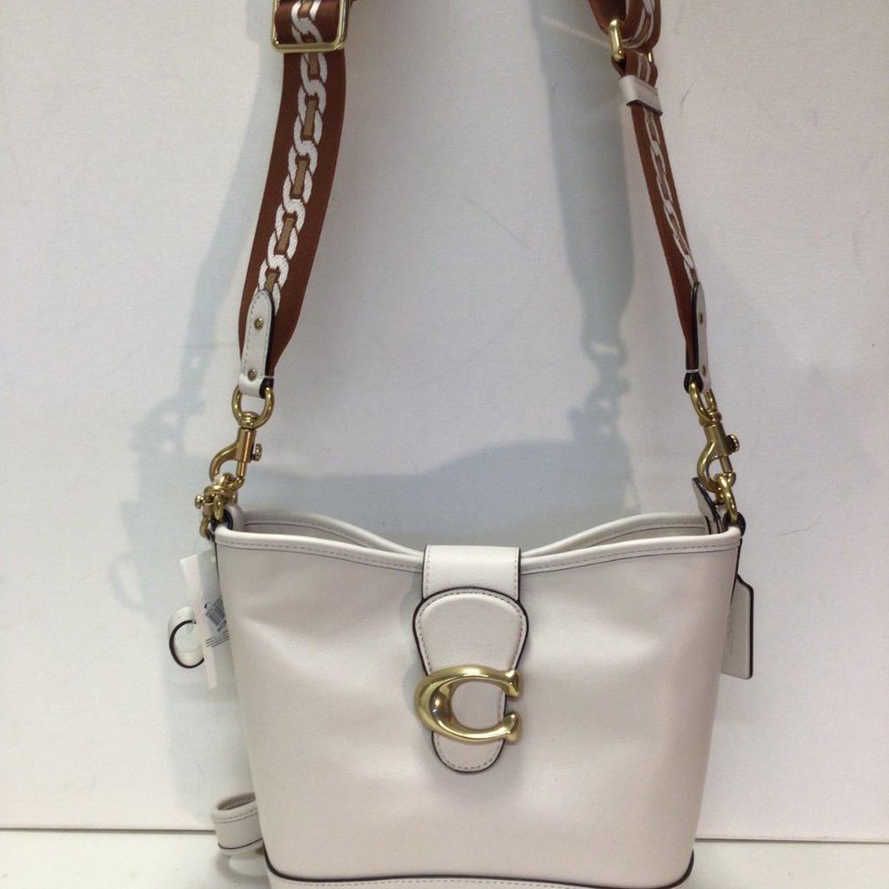 NWT Coach Tali Leather bucket/shoulder bag Color: Chalk (White) - Picture 7 of 11